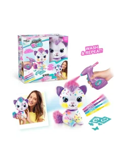 AIRBRUSH PLUSH Pehmokissanpentu ja kynäruisku, 25 cm