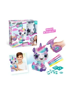 AIRBRUSH PLUSH Pehmoyksisarvinen ja kynäruisku, 25 cm