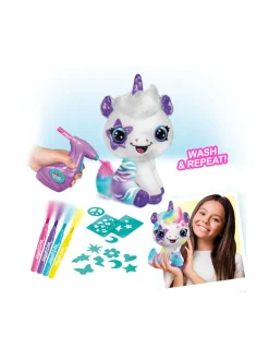 AIRBRUSH PLUSH Pehmoyksisarvinen ja kynäruisku, 25 cm