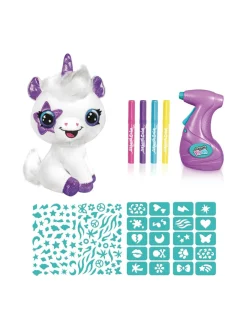 AIRBRUSH PLUSH Pehmoyksisarvinen ja kynäruisku, 25 cm