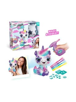 AIRBRUSH PLUSH Pehmoyksisarvinen ja kynäruisku, 25 cm