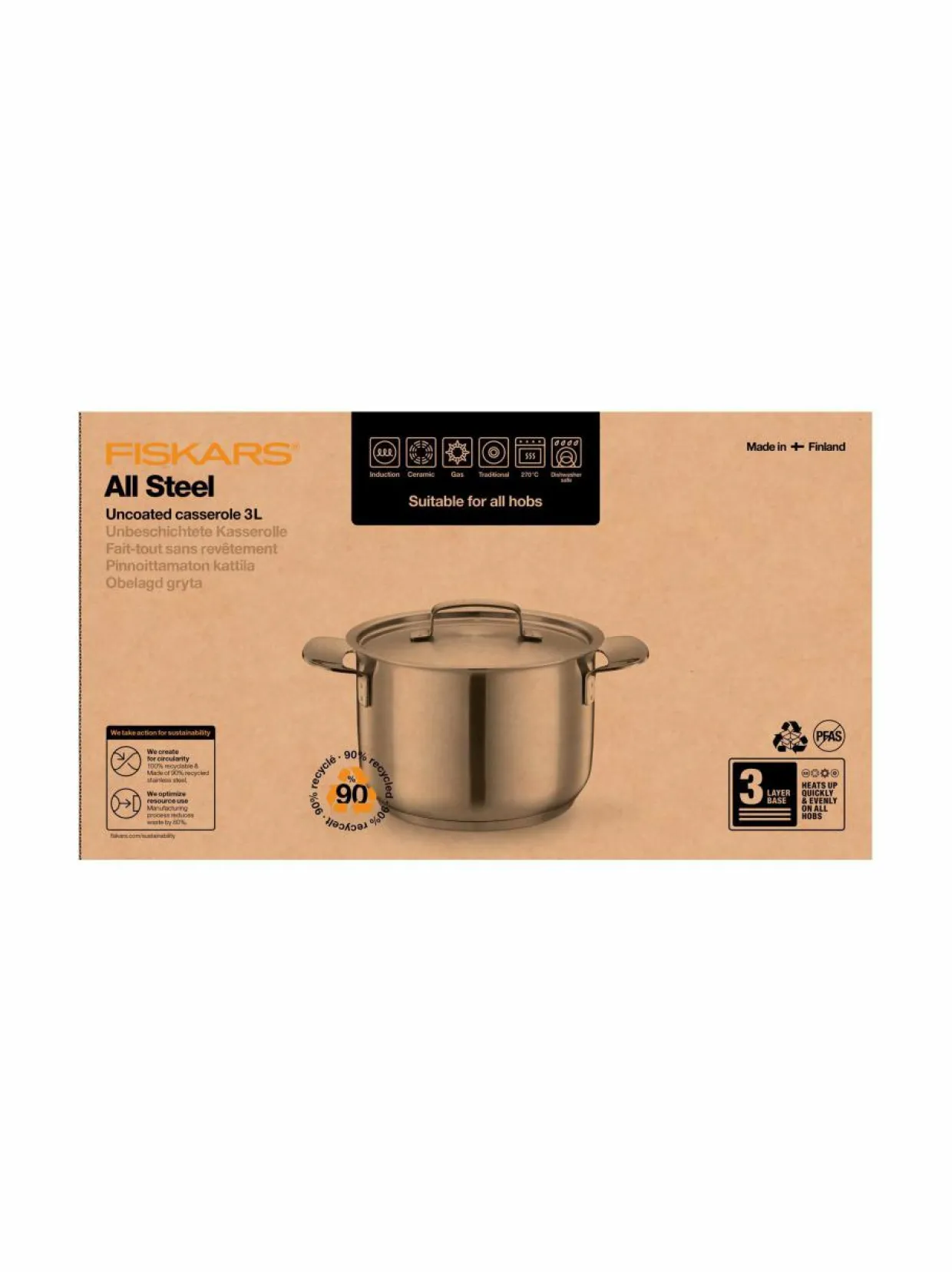 All Steel -kattila 3 l