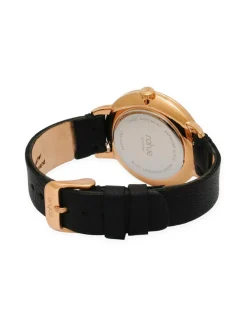 Artister Classic Black -rannekello, musta poronnahkaranneke