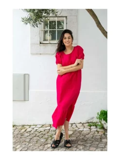 Astrid Dress, Pink Peacock