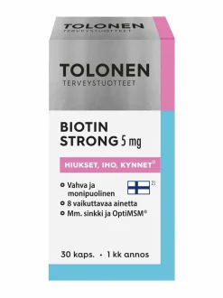 Biotin Strong 5mg -ravintolisä, 30kaps