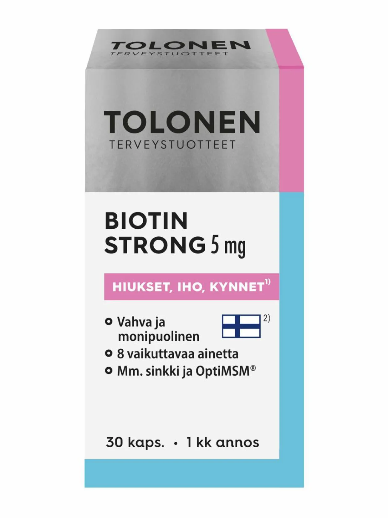 Biotin Strong 5mg -ravintolisä, 30kaps