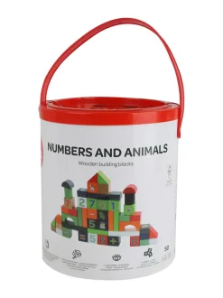 bo. Puiset palikat Numerot ja eläimet