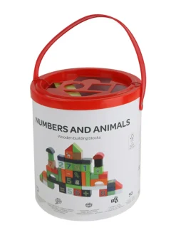 bo. Puiset palikat Numerot ja eläimet