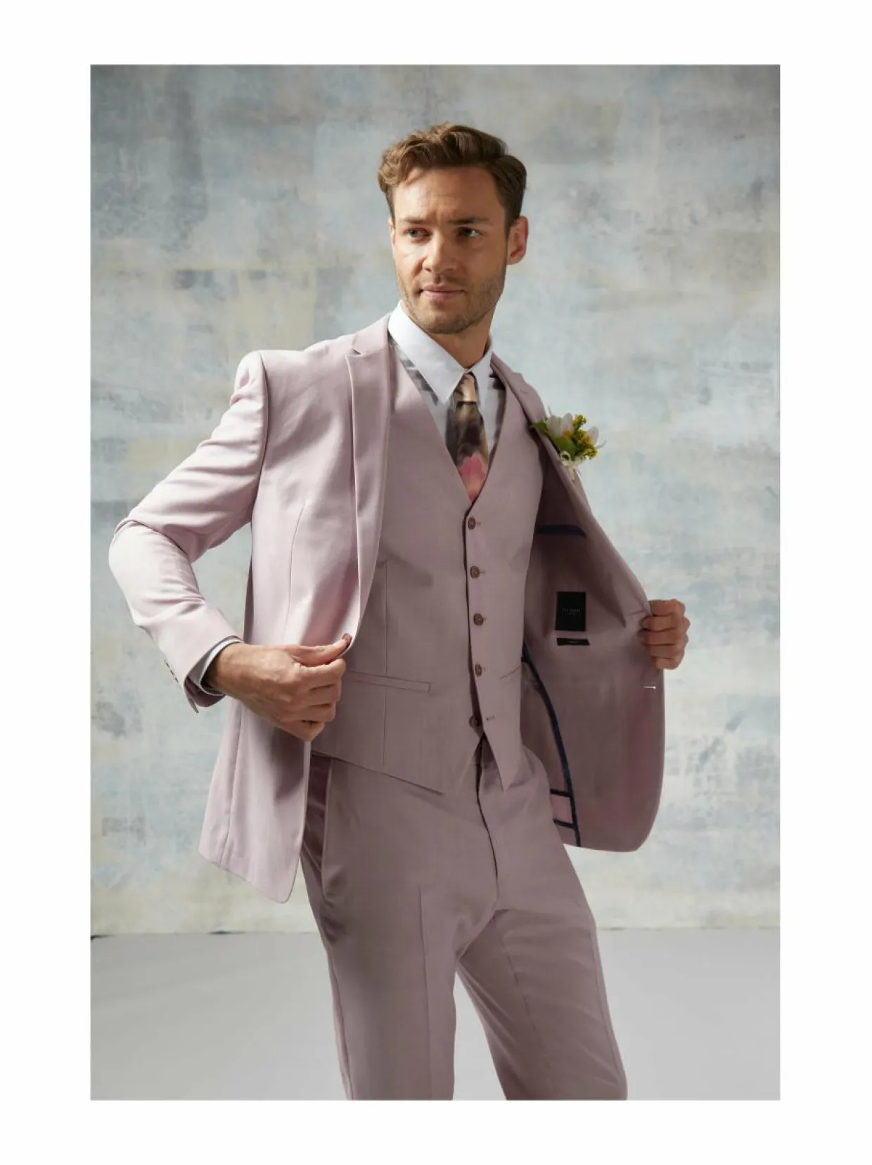 Burra Rose Sharkskin Slim -bleiseri