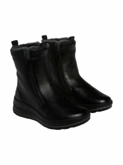 Calais H-last Two Zippers -nahkanilkkurit turkisvuorella