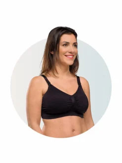 Carriwell Seamless Padded Nursing Bra imetysliivit - musta
