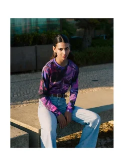 Casual Chic Print Shirt, Marble