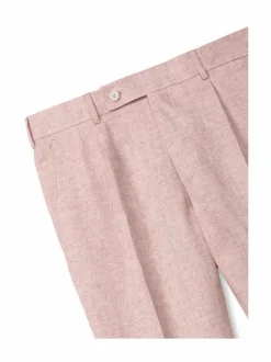 Casual fit -prässätyt pellavahousut