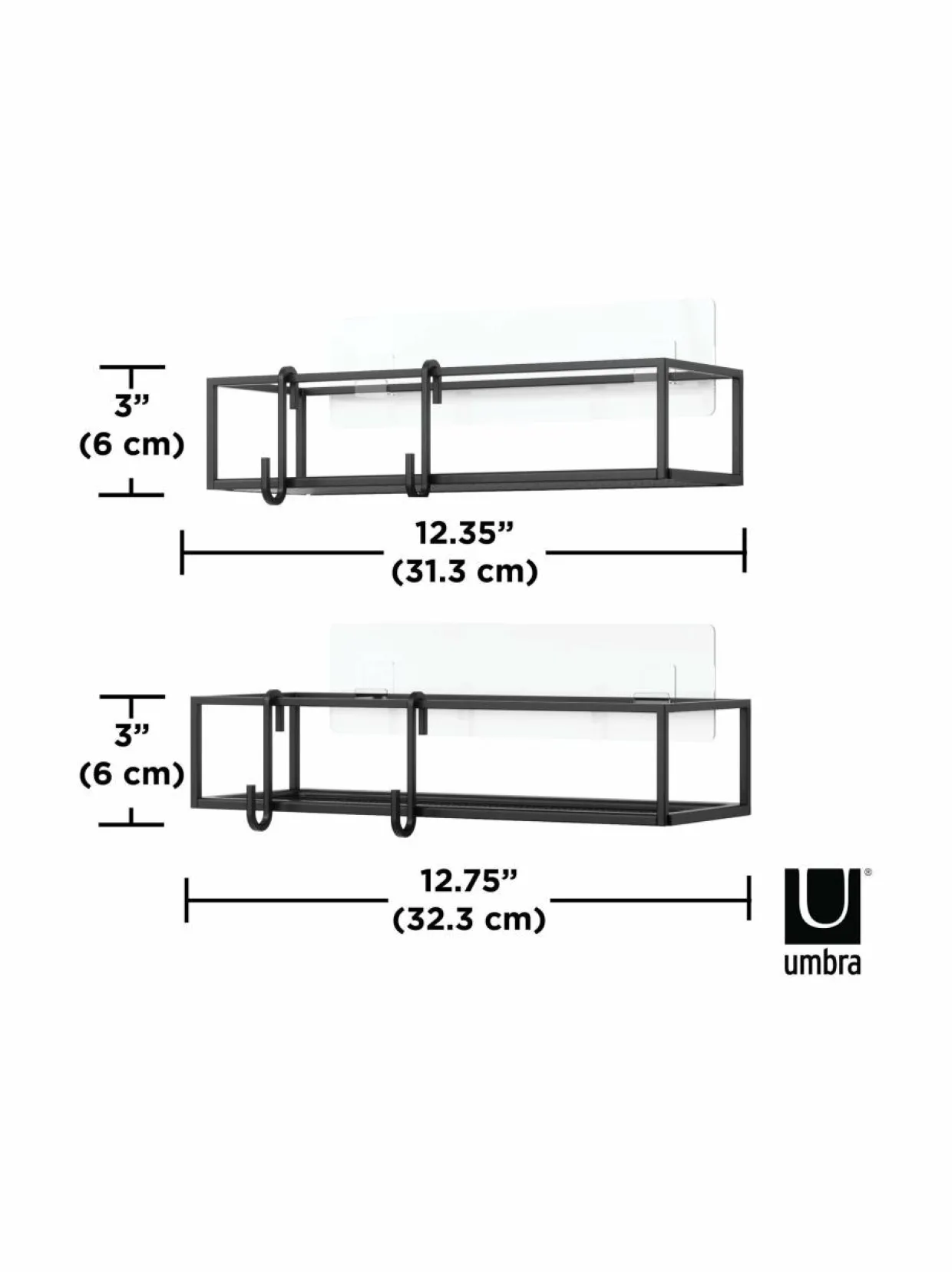 Cubiko-suihkuteline 2 kpl