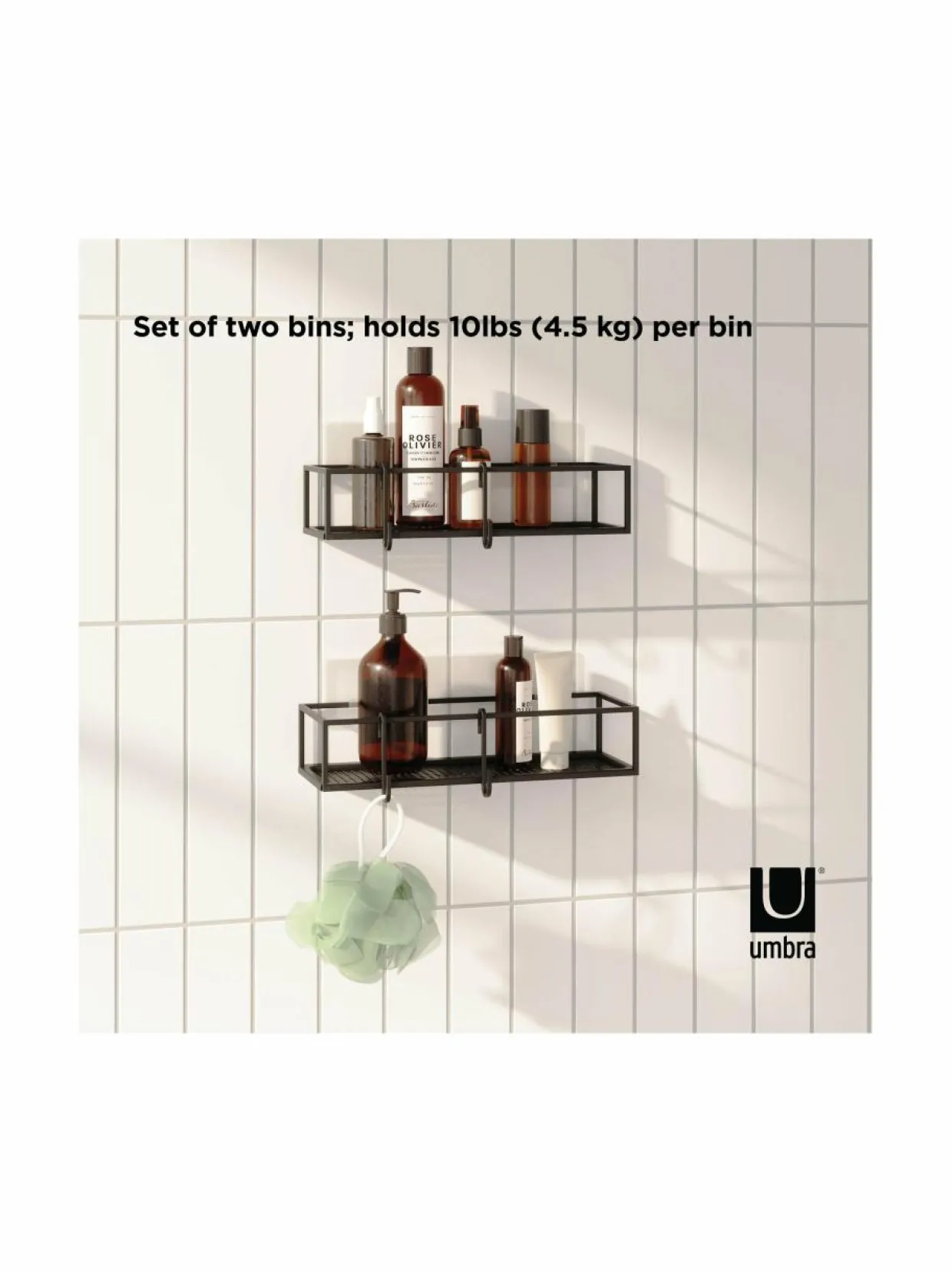 Cubiko-suihkuteline 2 kpl