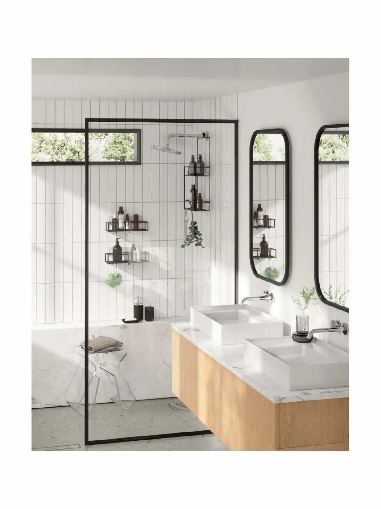 Cubiko-suihkuteline 2 kpl