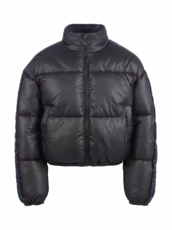 Diamante Stripe Short Puffa -takki