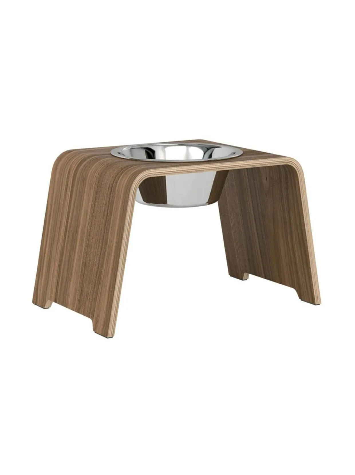 dogBar® Single korotettu ruokakuppi - Pähkinä