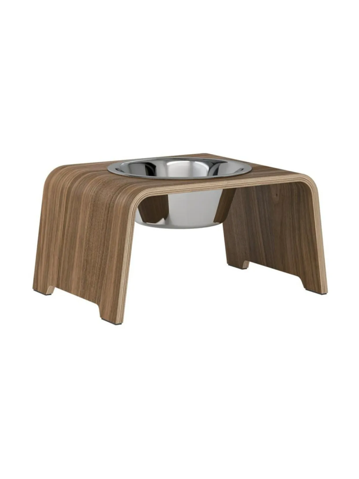 dogBar® Single korotettu ruokakuppi - Pähkinä