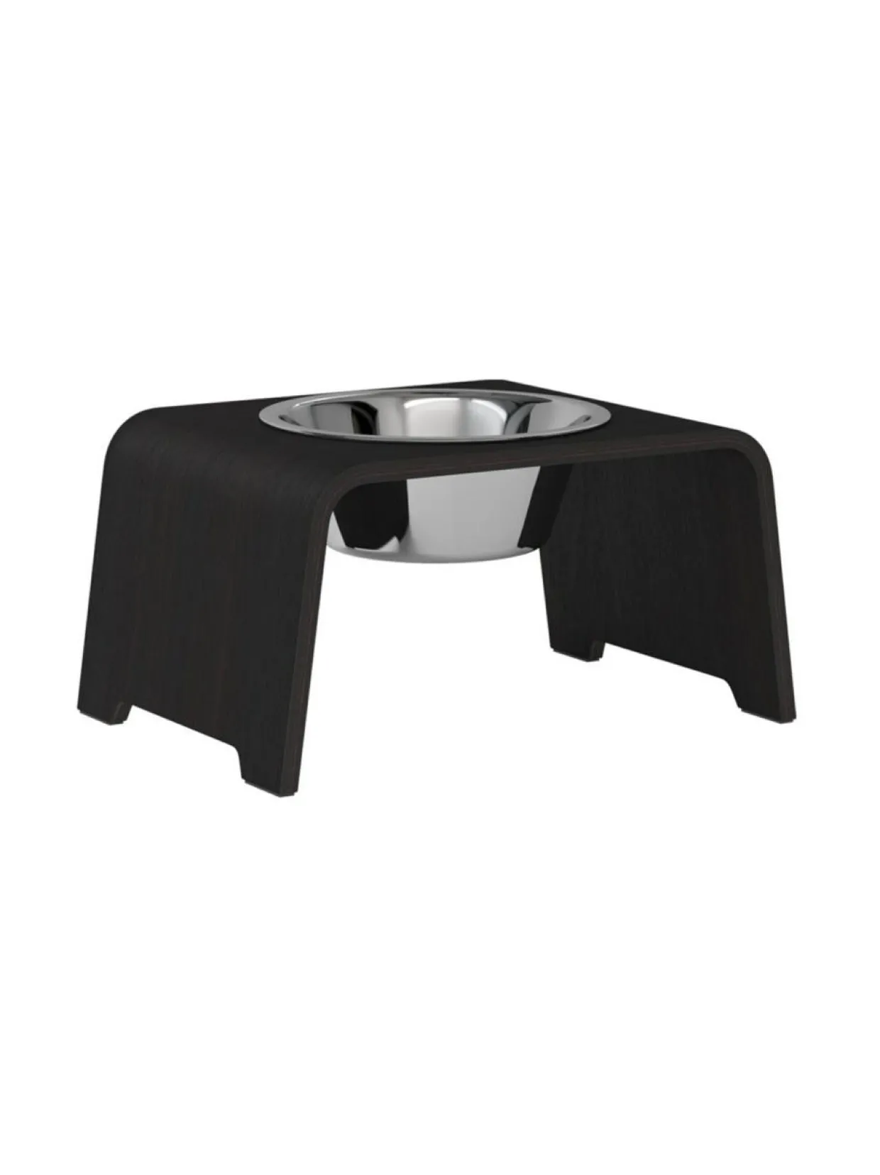 dogBar® Single korotettu ruokakuppi - Tumma tammi