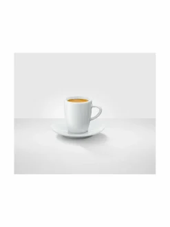 Espressokuppi ja aluslautanen 2 kpl