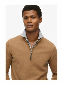 Essentials Cotton Half Zip -neule