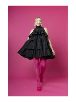 FLOUNCE- FRILLAMEKKO, MUSTA