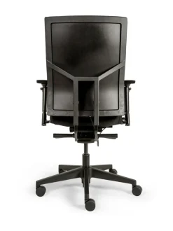 FREE 787 työtuoli - Musta verhoiltu selkänoja, musta niskatuki