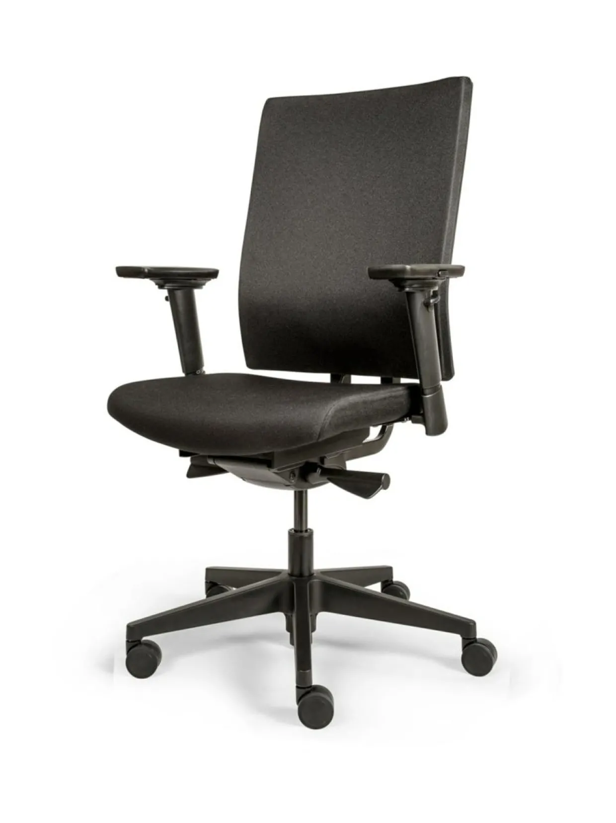 FREE 787 työtuoli - Musta verhoiltu selkänoja, musta niskatuki
