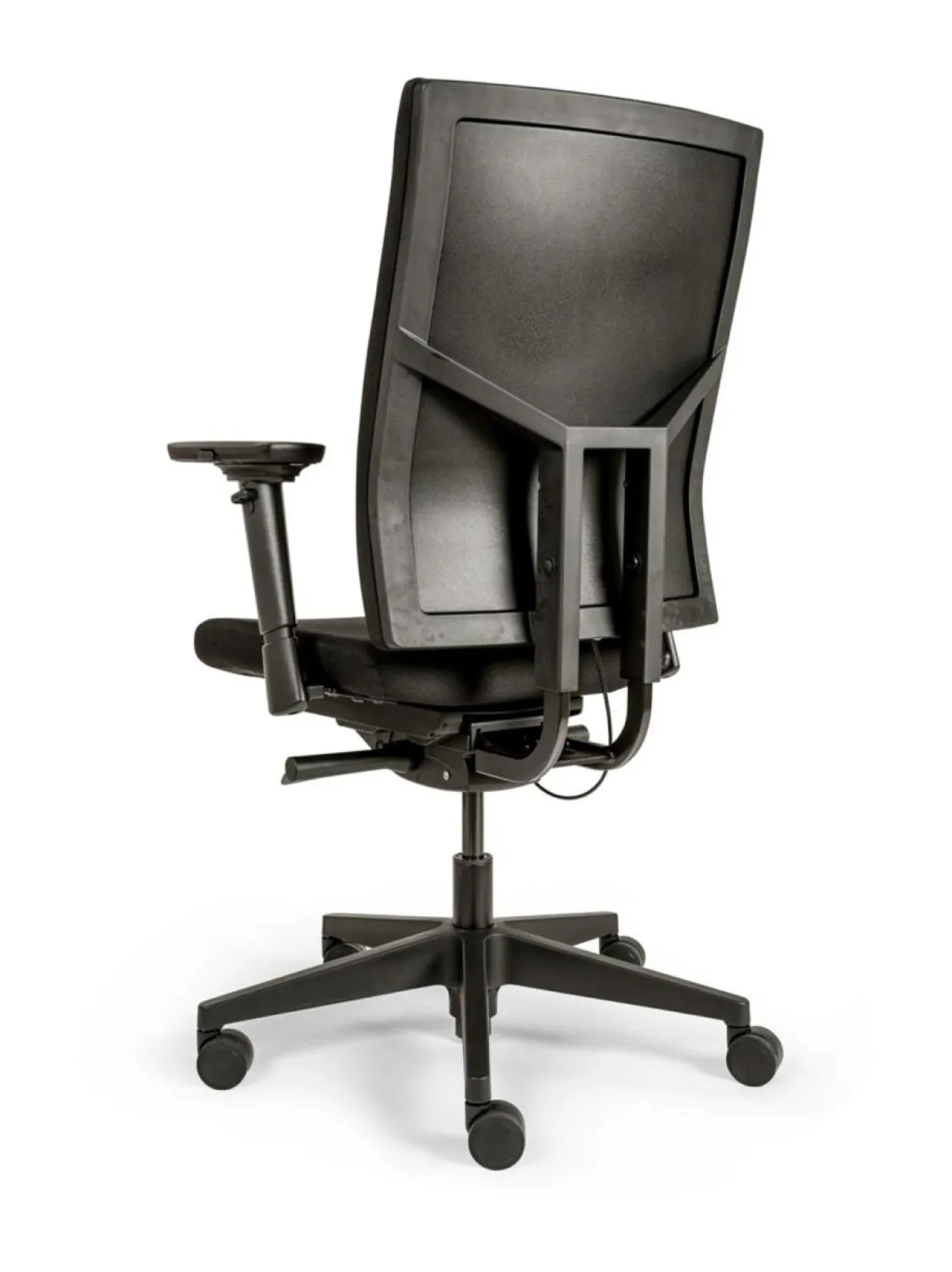 FREE 787 työtuoli - Musta verhoiltu selkänoja, musta niskatuki