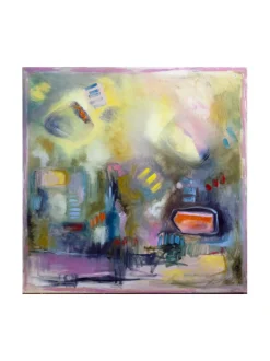 Hiomaton timantti, öljyvärimaalaus, Pia Rydman 100x100cm