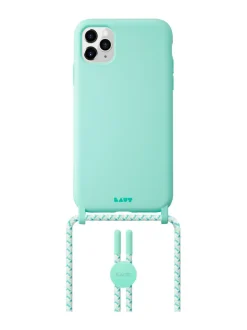 HUEX PASTELS NECKLACE iPhone 12/12 Pro -suojakuori - Spearmint