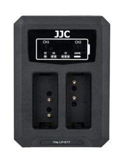 JJC DCH-LPE17 USB Dual Battery Charger -tuplalaturi (Canon LP-E17)