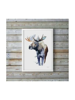 Juliste Kruunupää hirvi 50x70 cm