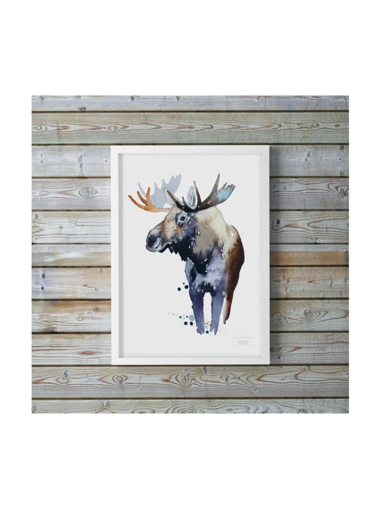 Juliste Kruunupää hirvi 50x70 cm