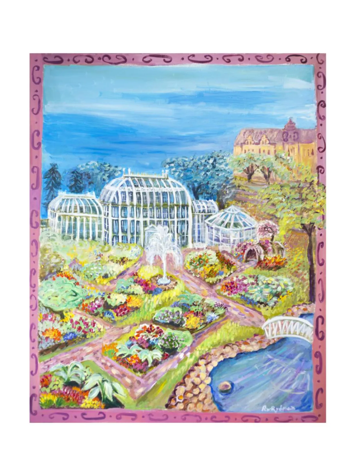 Kaisaniemen keidas, 100x80 akryylimaalaus, Pia Rydman