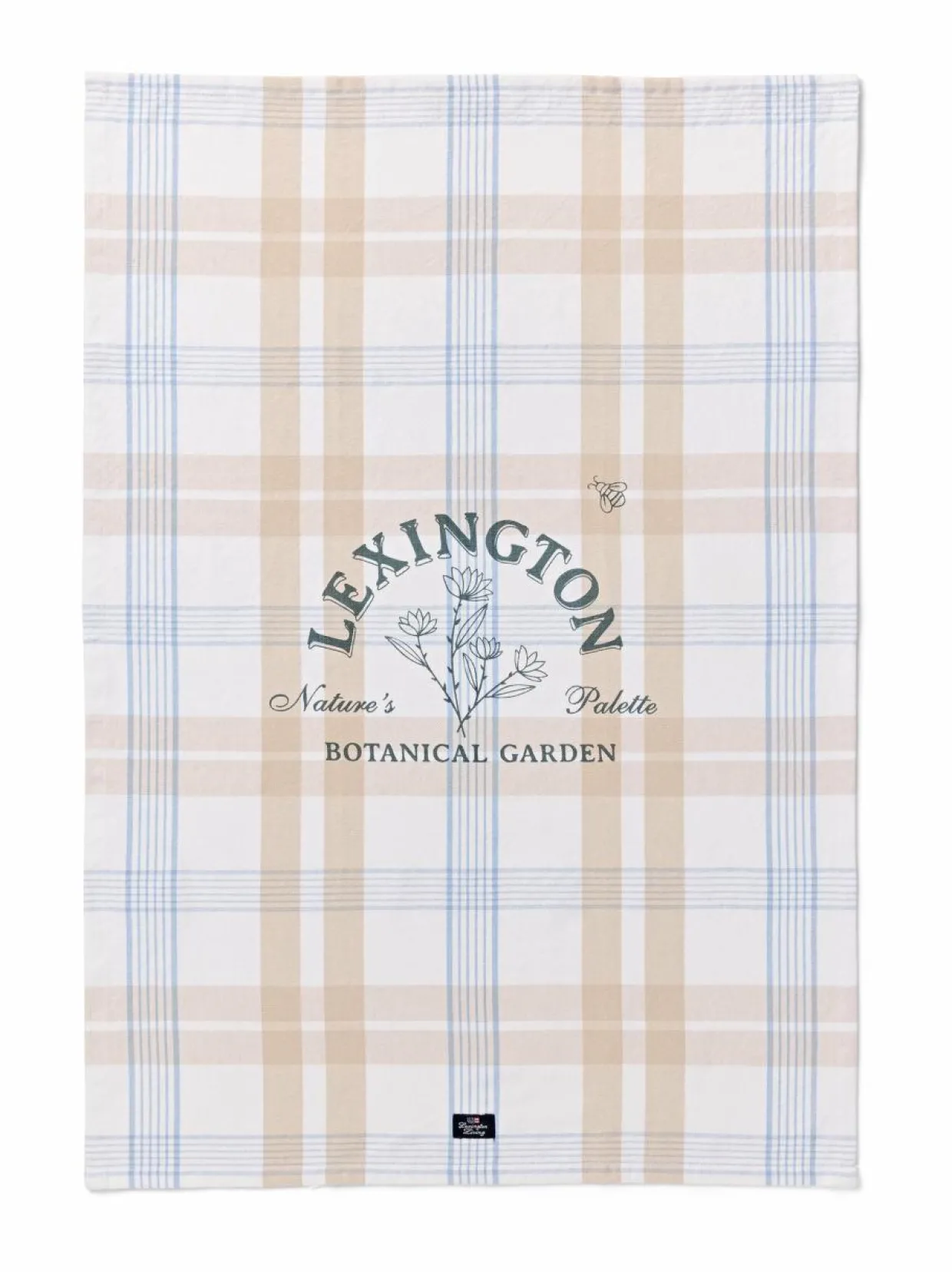 Kasviaiheinen ruudullinen keittiöpyyhe 50 x 70 cm