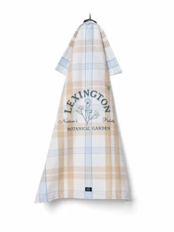 Kasviaiheinen ruudullinen keittiöpyyhe 50 x 70 cm