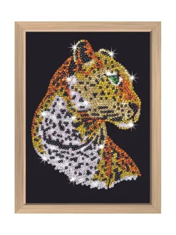 KITFIX Paljettimaalaus Blue Leopardi