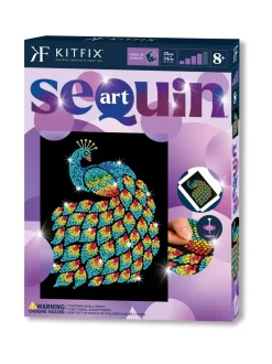 KITFIX Paljettimaalaus Purple Riikinkukko