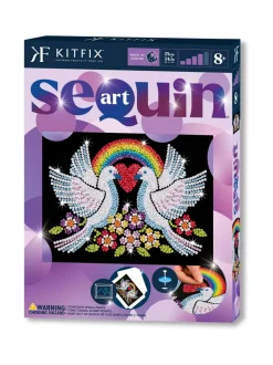 KITFIX Paljettimaalaus Purple Toivon kyyhkyt