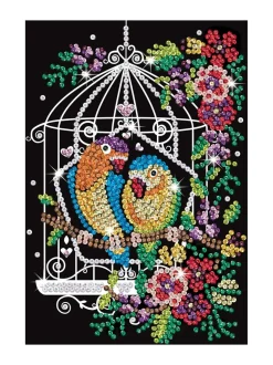 KITFIX Paljettimaalaus Purple Lintuhäkki