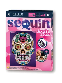 KITFIX Paljettimaalaus teineille Sokeripääkallo