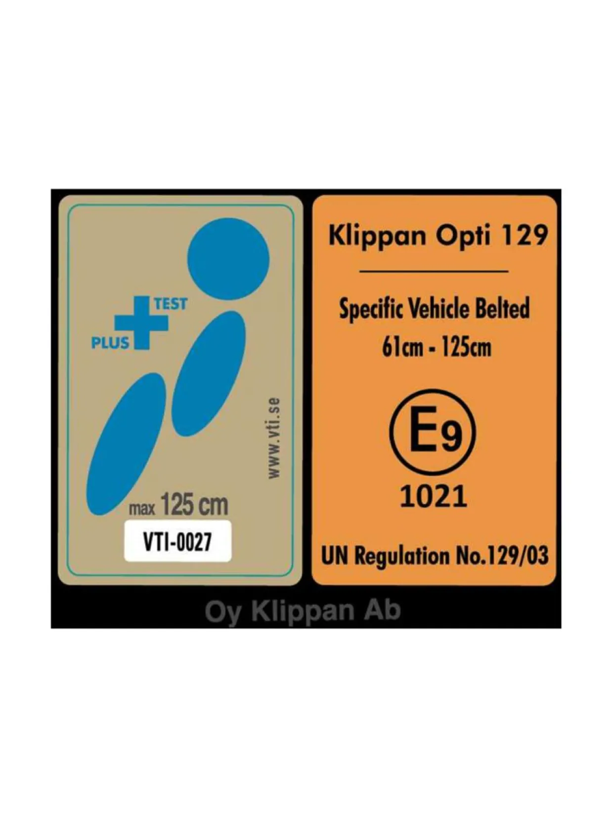 Klippan Opti 129 turvaistuin 61-125 cm