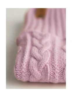 Koiran neule, palmikko, pinkki