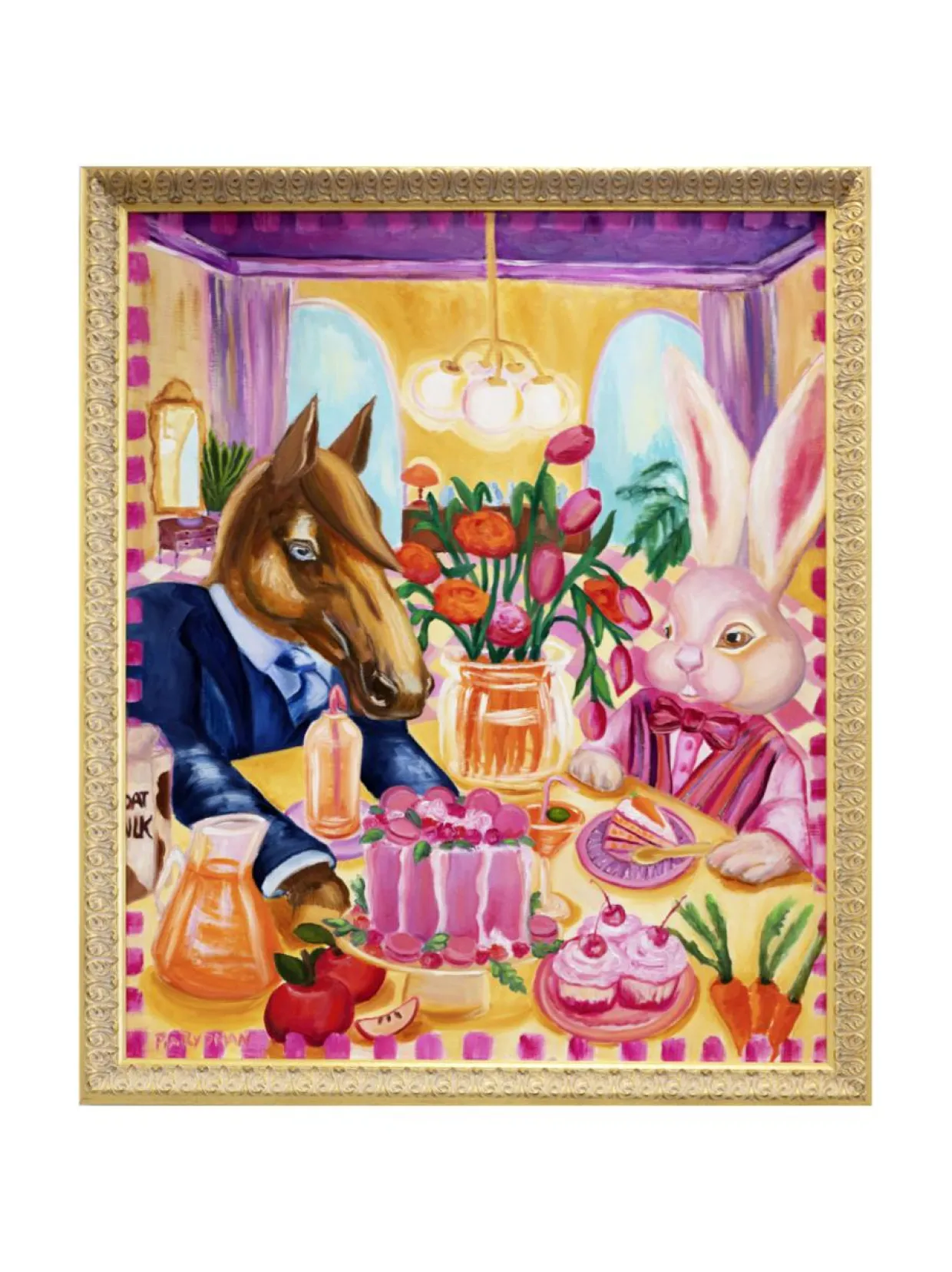 Kukat syödään viimeisenä, 110x90 cm, öljyvärimaalaus, Pia Rydman