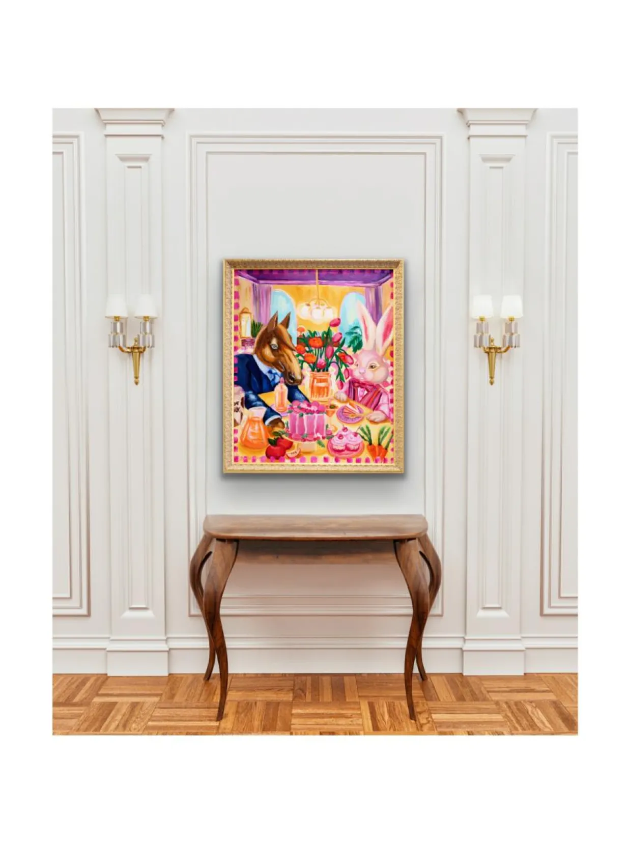 Kukat syödään viimeisenä, 110x90 cm, öljyvärimaalaus, Pia Rydman