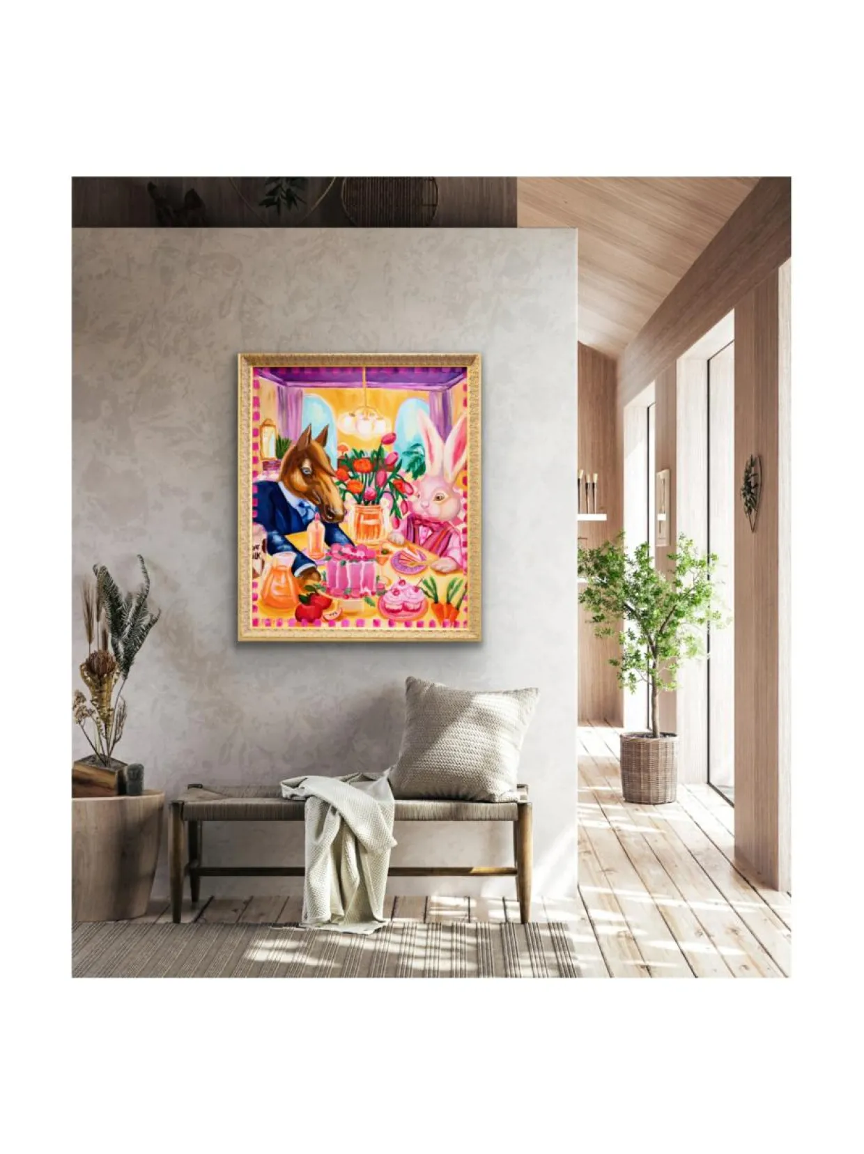 Kukat syödään viimeisenä, 110x90 cm, öljyvärimaalaus, Pia Rydman