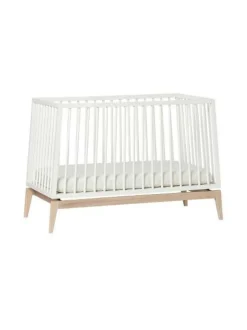 Leander Luna Pinnasänky muunnossarjalla 120x60cm - Valkoinen/Tammi