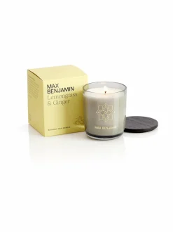 Lemongrass and Ginger -luksuskynttilä kannella 210 g